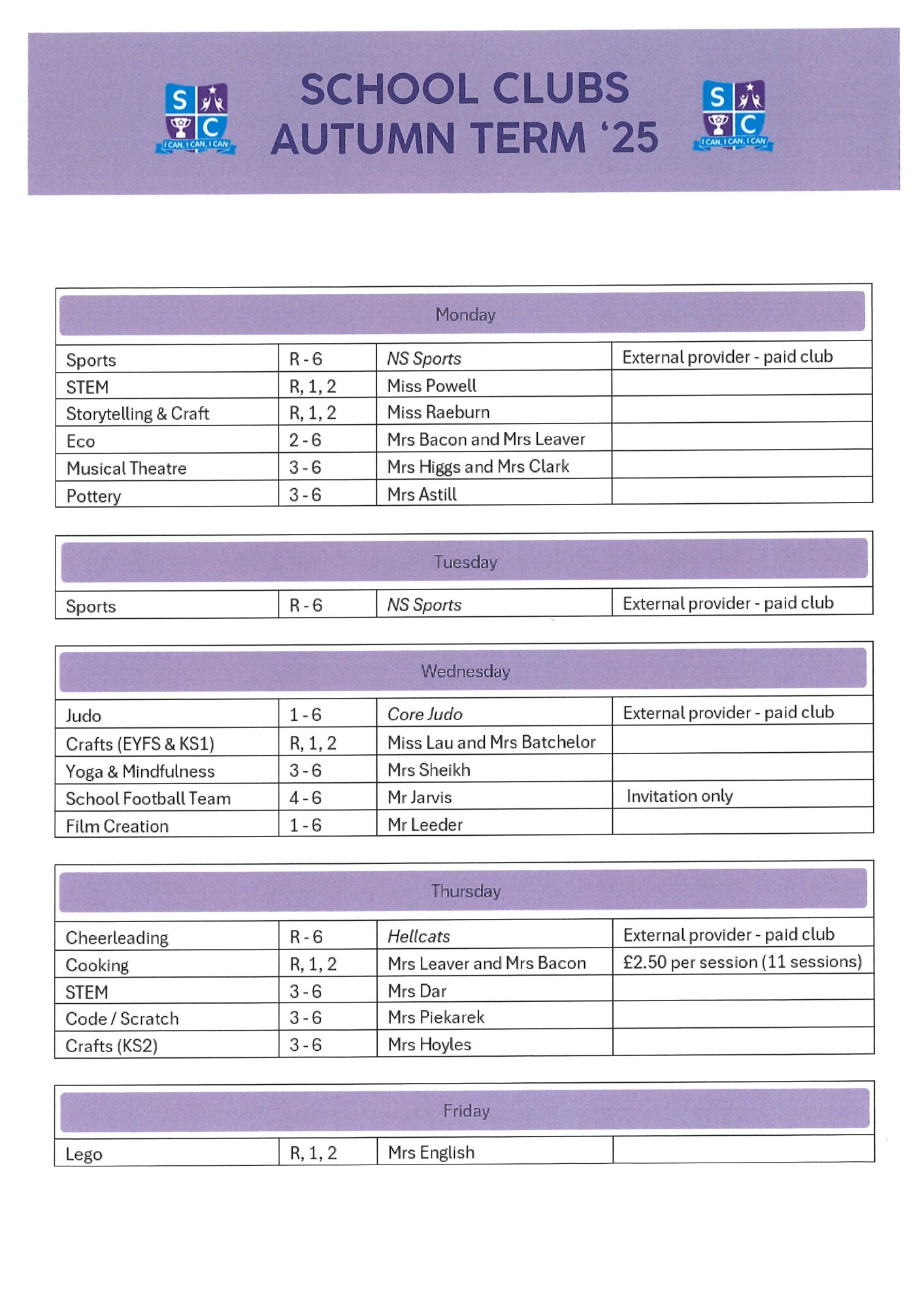 Clubs